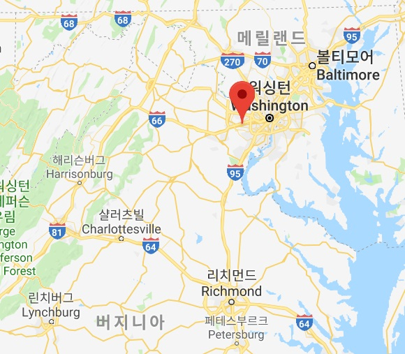 미국 버지니아주 페어팩스. 구글맵