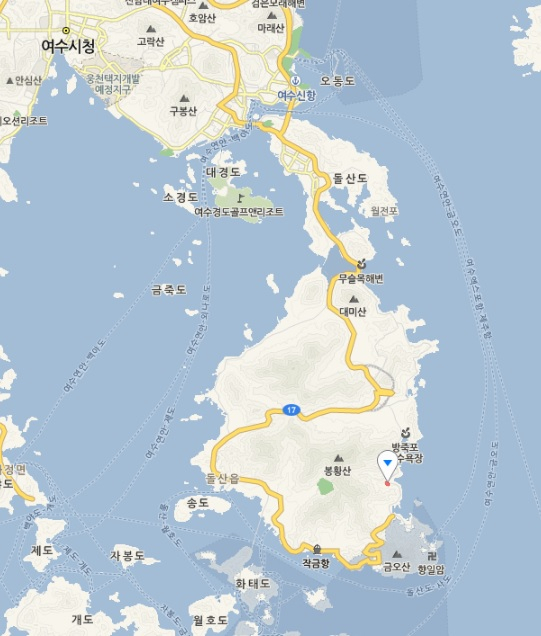 여수 돌산도. 네이버지도