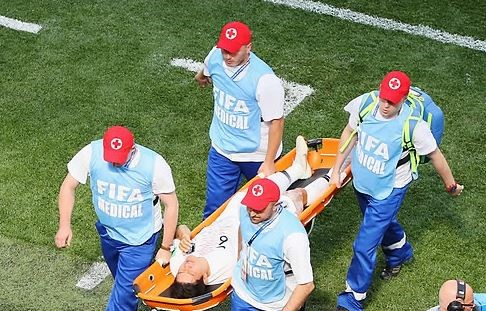 축구 경기 중 햄스트링 부상. 자료사진. 연합뉴스