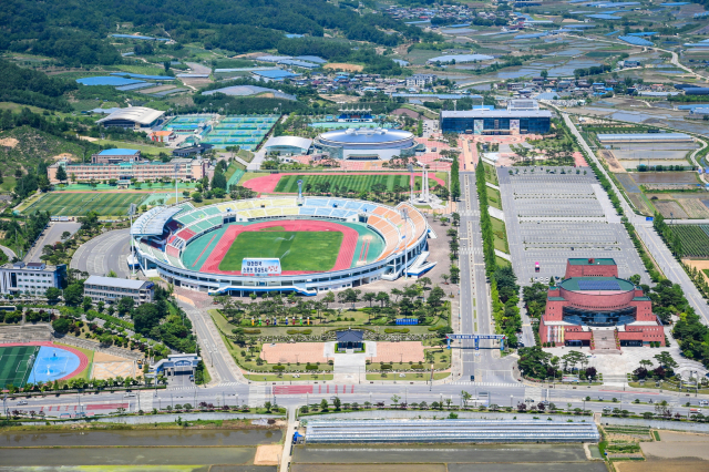 김천시종합스포츠타운 전경. 김천시 제공
