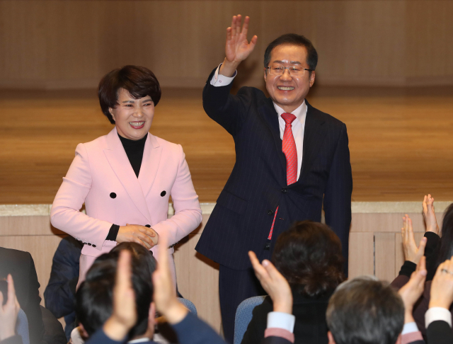 홍준표 전 대표가 30일 오후 서울 여의도 The K 타워에서 열린 