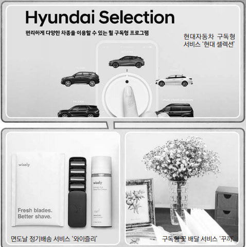 현대자동차가 지난달부터 선보이는 구독형 서비스 
