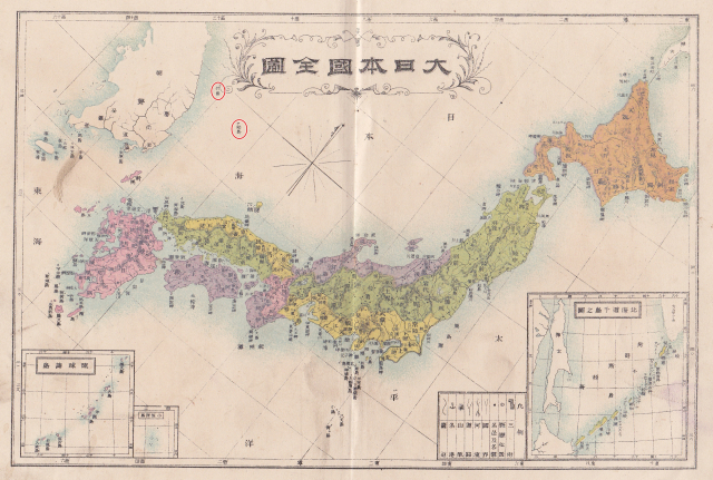 일본 내무성 지리국 출신 하타 세이지로가 1891년에 펴낸 