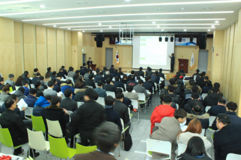 한국로봇산업진흥원의 2018년 지원사업 통합설명회 당시 모습. 한국로봇산업진흥원 제공.