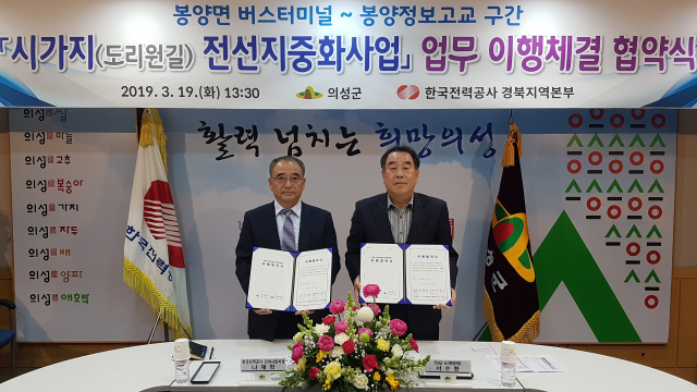 의성군, 한전국력과 지중화사업 협약 체결