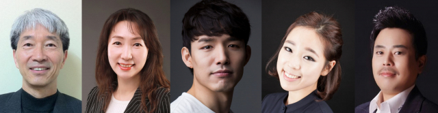 손상호 경북대 교수, 김윤정 대구예총 편집장, 김동훈 연극 배우, 김수경 국악밴드 나릿 대표, 현동헌 테너·지트리아트컴퍼니 대표. 사진 왼쪽부터
