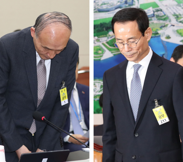 31일 최정호 국토교통부 장관 후보자(오른쪽)의 자진사퇴에 이어 조동호 과학기술정보통신부 장관 후보자(왼쪽)에 대한 문재인 대통령의 지명철회로 장관 후보자 가운데 2명이 사실상 동시에 낙마하게 됐다. 연합뉴스