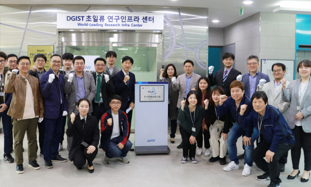 DGIST가 지난달 28일 실험동물센터에서 우수동물실험시설 대학으로 지정되고 현판식을 갖었다. DGIST 제공