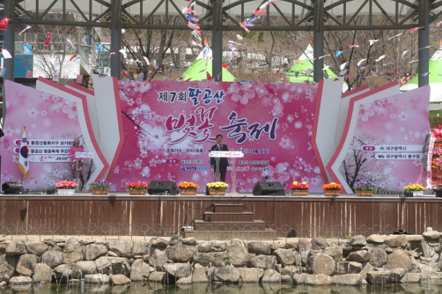 팔공산 벚꽃축제 행사 모습. 