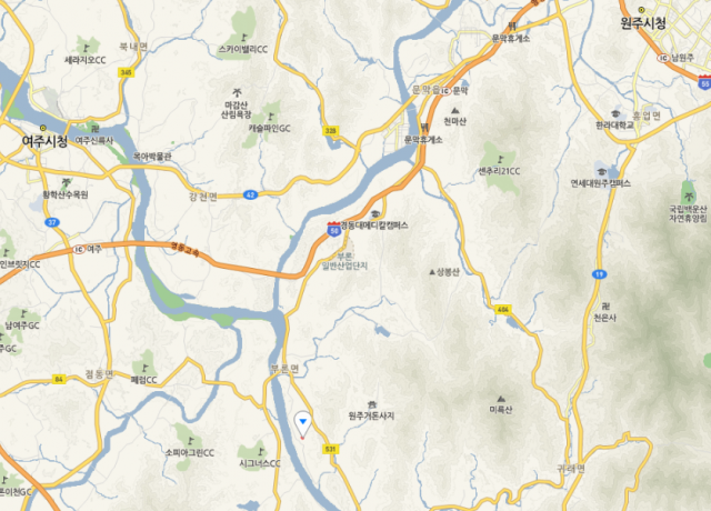 추적 60분 등장 별장 관련 지도. 네이버 지도