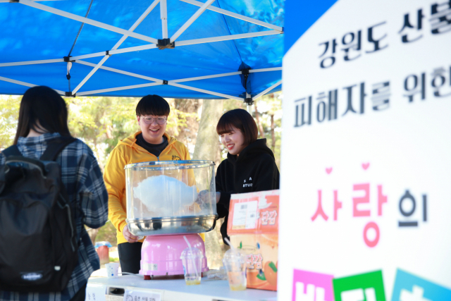17일 대구가톨릭대 학생회관 앞에서 열린 