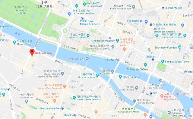 프랑스 파리한인교회 (E)열방교회 위치. 구글맵