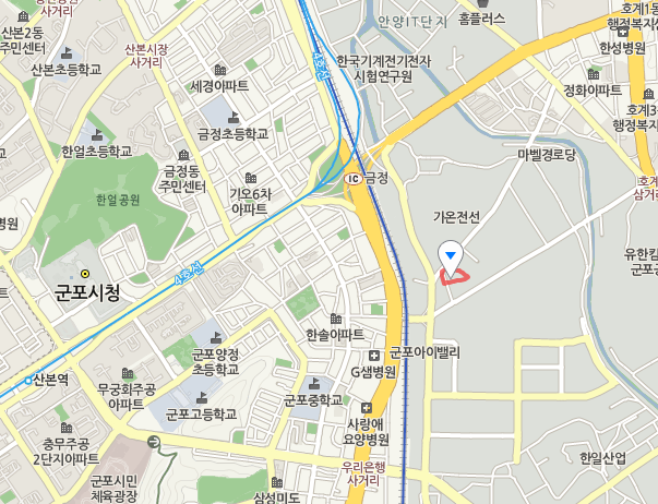 군포 당정동 제비표페인트 공장 위치는? 네이버 지도