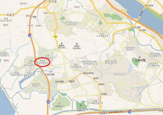 경기 김포 학운4산단. 네이버 지도