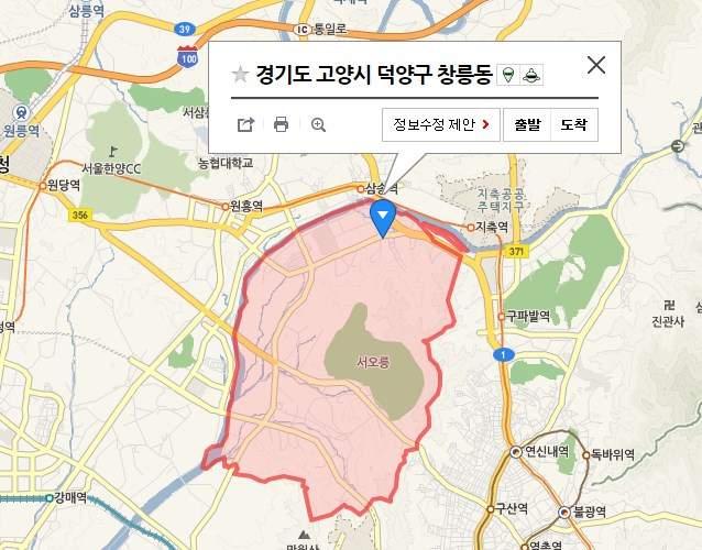 7일 3기 신도시로 고양 창릉과 부천 대장이 지정되면서 두 곳에 대한 관심이 높아지고 있다. 고양 창릉 네이버 지도 캡처
