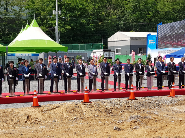 23일 기공식을 시작으로 영천 야사지구 토지구획정리사업이 본격적 추진에 들어갔다. 사진은 기공식 모습. 영천시 제공