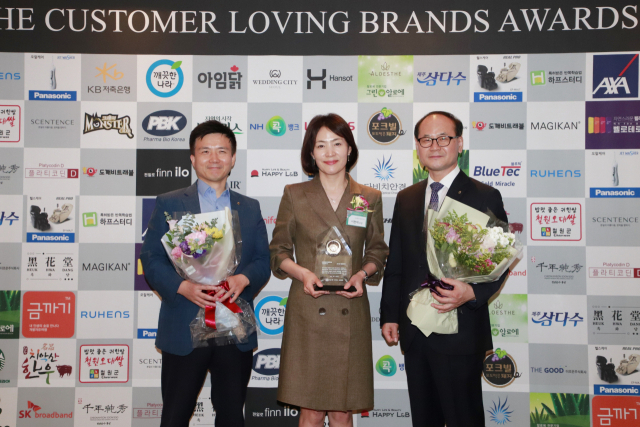 NH콕뱅크의 고객사랑브랜드대상 시상식 모습. 경북농협 제공