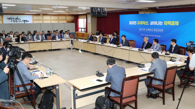 국무조정실 민관합동규제개선추진단은 31일 대구시청에서 관계부처와 대구 기업인들이 참석한 가운데 