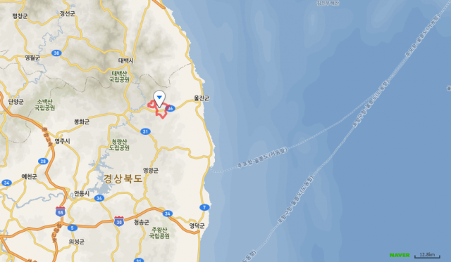 쌍전광산 위치도