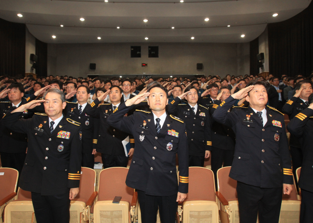 지난 5일 송민헌 대구경찰청장 취임식이 열렸다. 대구경찰청 제공