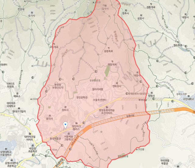 서울시 종로구 평창동. 네이버 지도