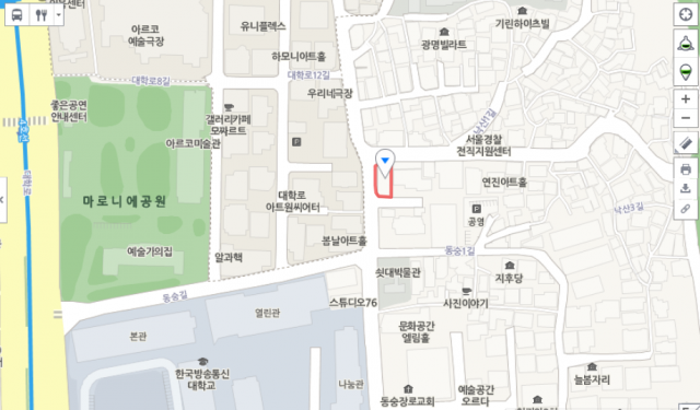 출처: 종로구 동숭동 