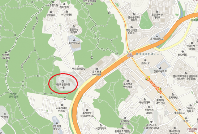 김성재가 사망한 서울 서대문구 홍은동