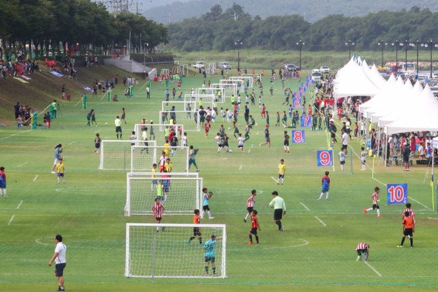 2019년 열린 화랑대기 전국 유소년축구대회 모습. 경주시 제공