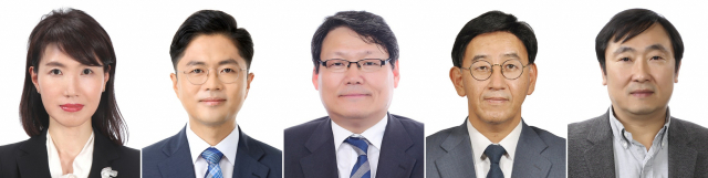 문재인 대통령은 23일 청와대 신임 비서관 5명에 대한 인사를 단행했다고 고민정 청와대 대변인이 밝혔다. 왼쪽부터 신지연 신임 제1부속비서관, 김광민 신임 정무비서관, 이광철 민정비서관, 유대영 신임 자치발전비서관, 정동일 신임 사회정책비서관. [청와대 제공. 재판매 및 DB 금지] 연합뉴스