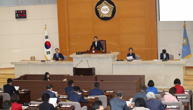 포항시의회 263회 임시회 개회식 모습. 포항시의회 제공