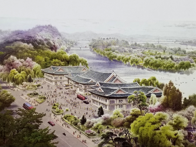옥류풍경 (조선화가 김영철작)