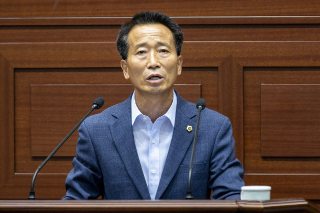김상조 경북도의원이 5분 자유발언을 하고 있다. 매일신문DB