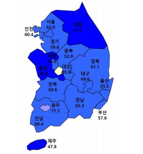 9월 전국 주택사업경기실사지수(HBSI) 전망치 자료: 주택산업연구원