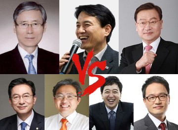 (위)자유한국당 여상규·김진태·정점식 의원. (아래)더불어민주당 정성호·송기헌·금태섭·박주민 의원. 이렇게 국회 법사위 소속 7명이 서울대 법대 출신, 즉 조국 법무부 장관 후보자 동문이다. 매일신문DB