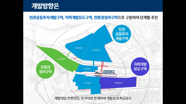 서대구 역세권 개발 구역. 대구시 제공