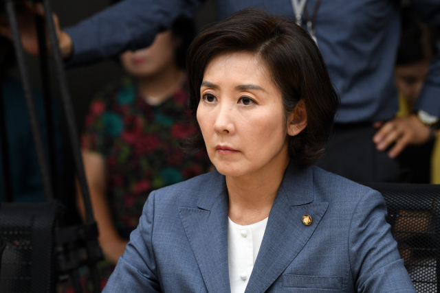 나경원 자유한국당 원내대표. 연합뉴스