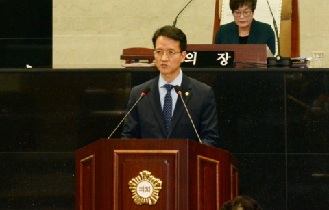 발언하는 오세광 서구의원. 대구 서구의회 제공.
