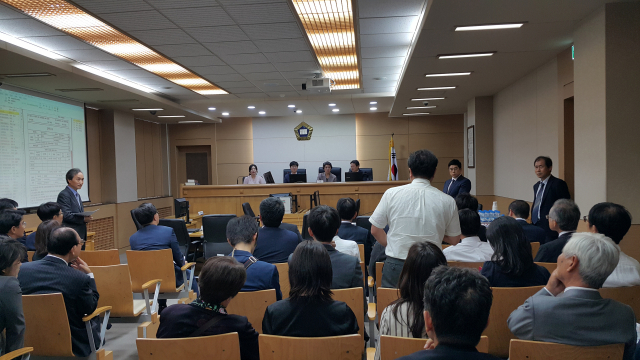 일본 히로시마 변호사회가 대구를 방문해 법원 등을 견학했다. 대구변호사회 제공.