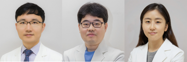왼쪽부터 대구가톨릭대학교병원 이동원, 김균무, 김지원 교수.