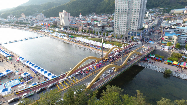 드론으로 촬영한 지난 예천활축제 모습. 예천군 제공