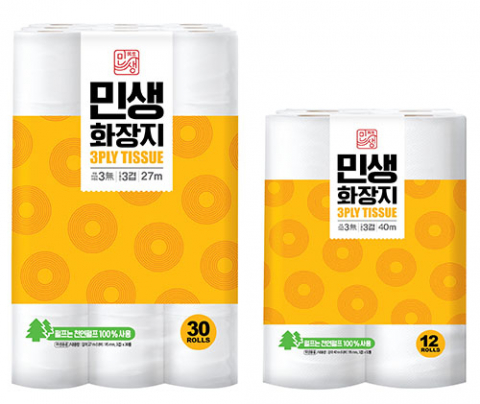 이마트24가 선보인 민생화장지. 1m당 가격이 10.19원으로 동일 품질 유명 브랜드 상품 대비 20~40% 저렴하다. 이마트24 제공