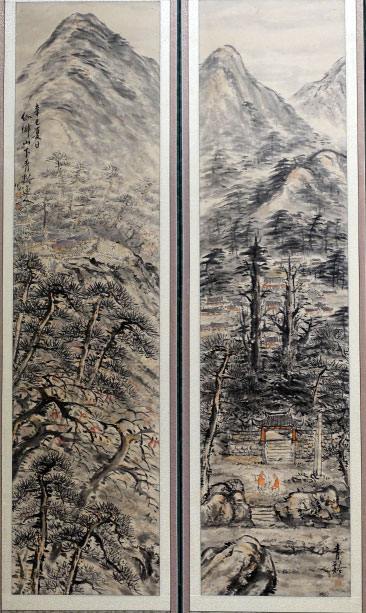 종이에 담채, 각 127×24㎝, 국립현대미술관 소장