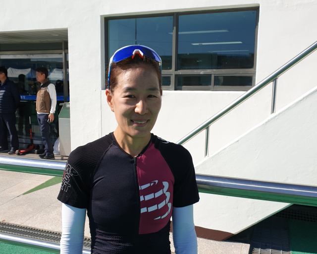 2019 김천전국마라톤대회 여자 하프코스 1등 이지현 씨. 이현주 기자