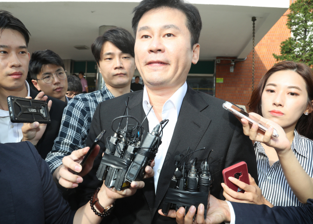 원정 도박과 성 접대 혐의를 받는 양현석 전 YG엔터테인먼트 대표. 연합뉴스