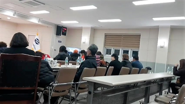 울릉수협 어업인복지회관에 마련된 울릉도 실종자 가족 대기실 모습. 박기호 기자