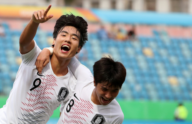 5일 오후(현지시간) 브라질 에스타지우 올림피쿠 고이아니아 경기장에서 열린 