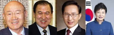 전두환·노태우·이명박·박근혜 전 대통령. 매일신문DB