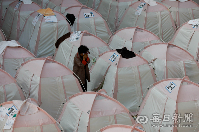 2019년 11월, 포항 지진 발생 2년이 됐지만 많은 이재민들이 집으로 돌아가지 못하고 흥해실내체육관 이재민 구호소에서 생활하고 있다. 매일신문DB.