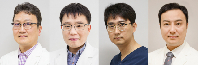 왼쪽부터 대구가톨릭대병원 정형외과 고상봉‧최원기‧채승범‧권재범 교수.