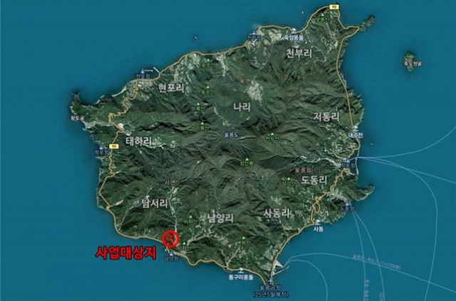 경상북도개발공사가 추진 중인 울릉군 행복주택 조성 위치도. 경북개발공사 제공